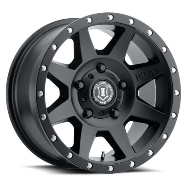 TUNDRA (17×8.50) 4 x REBOUND SATIN BLACK SIX SPEED 5×150 +25 Offset