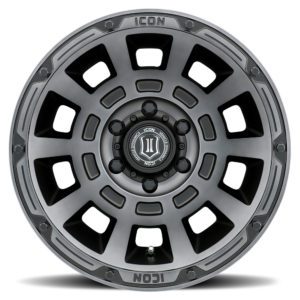 LC100/LC200/LX470/LX570 (17×8.50) 4 THRUST SMOKED SATIN BLACK TINT 5×150 +25 Offset