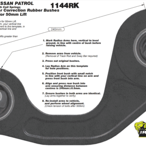 y60 BUSHING KIT With Offset Radius Arm BUSHINGS