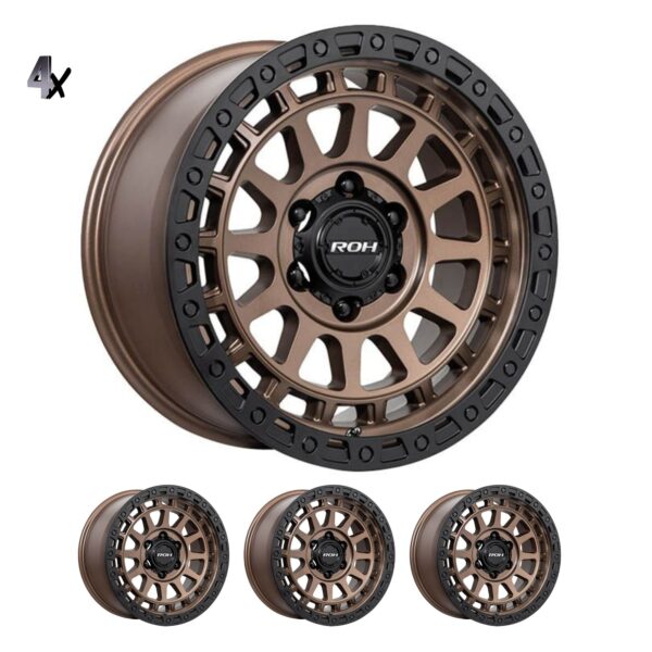 Prado 250 (17X9) 4x MATT BLACK BRONZE ASSAULT WHEELS (6/139) +40 OFFSET