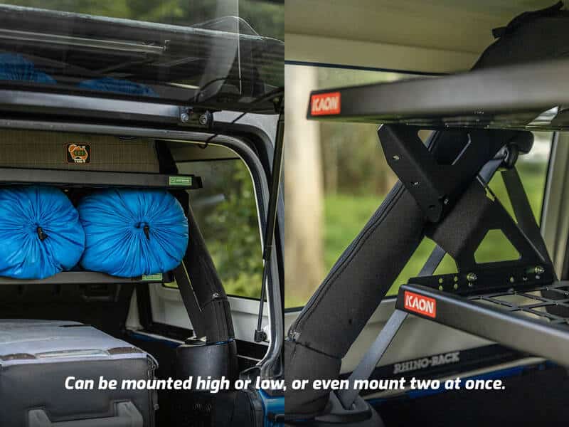 JK 4 Door Standalone Rear Roof Shelf