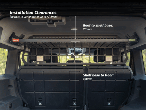 Standalone Rear Roof Shelf to suit Ineos Grenadier