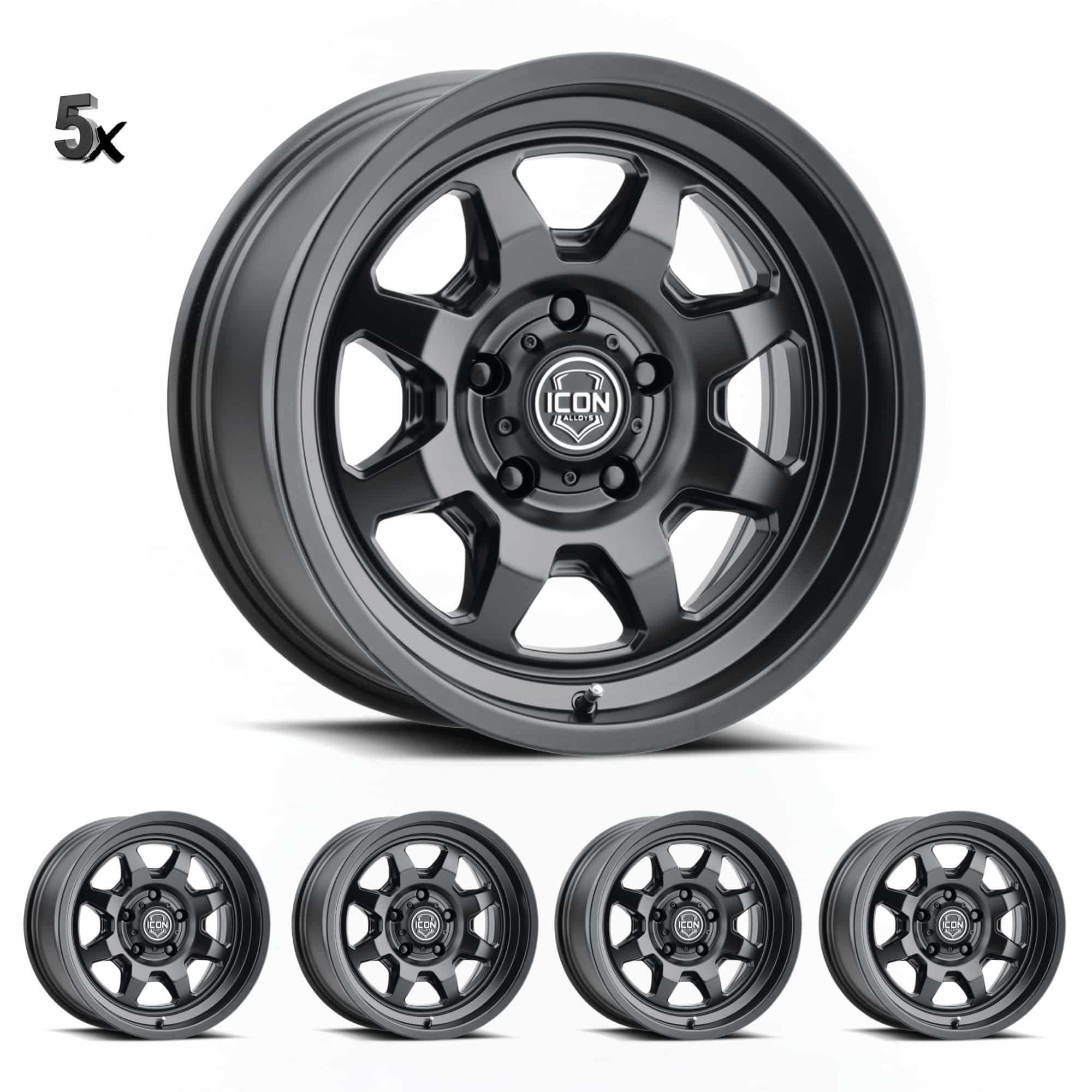 JK/JL/JT (17×8.5) 5x NUEVO SATIN BLACK 5×5 -6 OFFSET