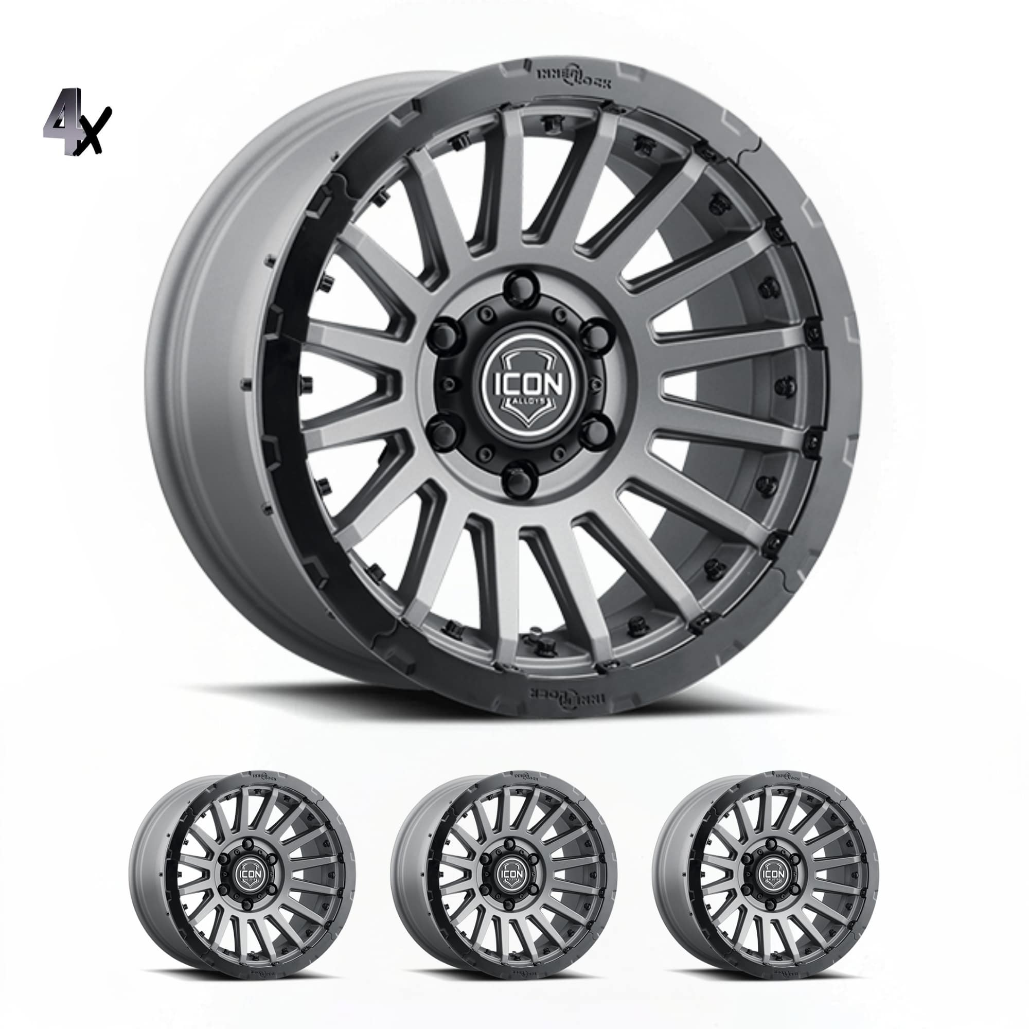 (17×8.5) 4x RECON PRO CHARCOAL 6×5.5 (0 OFFSET)