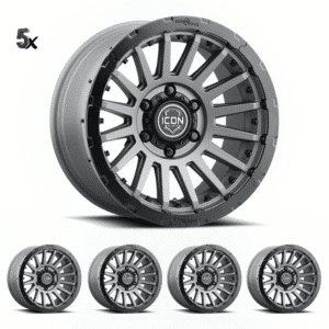 SILVERADO/SUBURBAN/SIERRA 1500 (17×8.5) 4x VECTOR6 SATIN BLACK 6×5.5 (0 OFFSET)