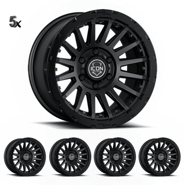 JK/JL/JT (17×8.5) 5x RECON PRO SATIN BLACK 5×5 -6 OFFSET