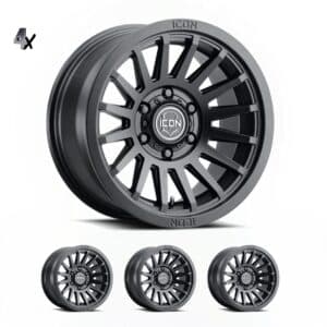 Prado 250 (17X8) 4x Blak Trak Steel wheels (6/139) +30