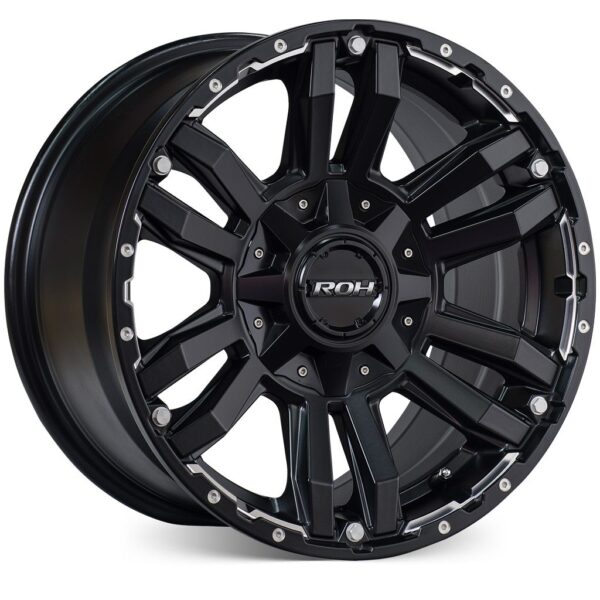 Prado 250 (17X8) 5x MATT BLACK VAPOUR WHEELS (6/139.7) +30 OFFSET