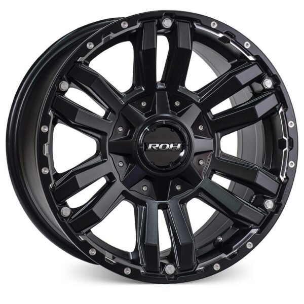 Prado 250 (17X8) 5x MATT BLACK VAPOUR WHEELS (6/139.7) +30 OFFSET