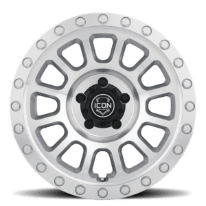 (17×8.5) 4x HULSE SILVER MACHINED 6×5.5 (0 OFFSET)