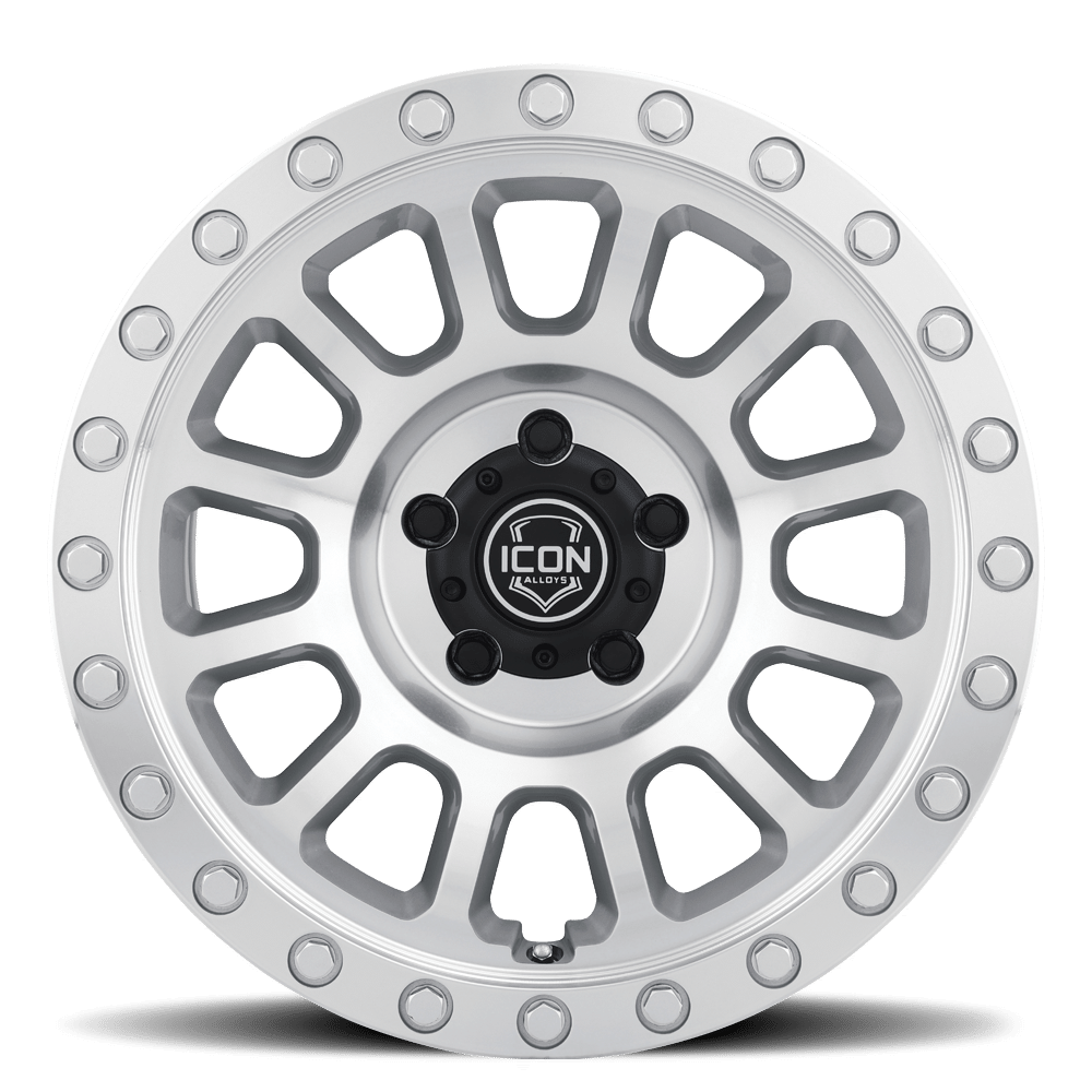 (17×8.5) 4x HULSE SILVER MACHINED 6×5.5 (0 OFFSET)