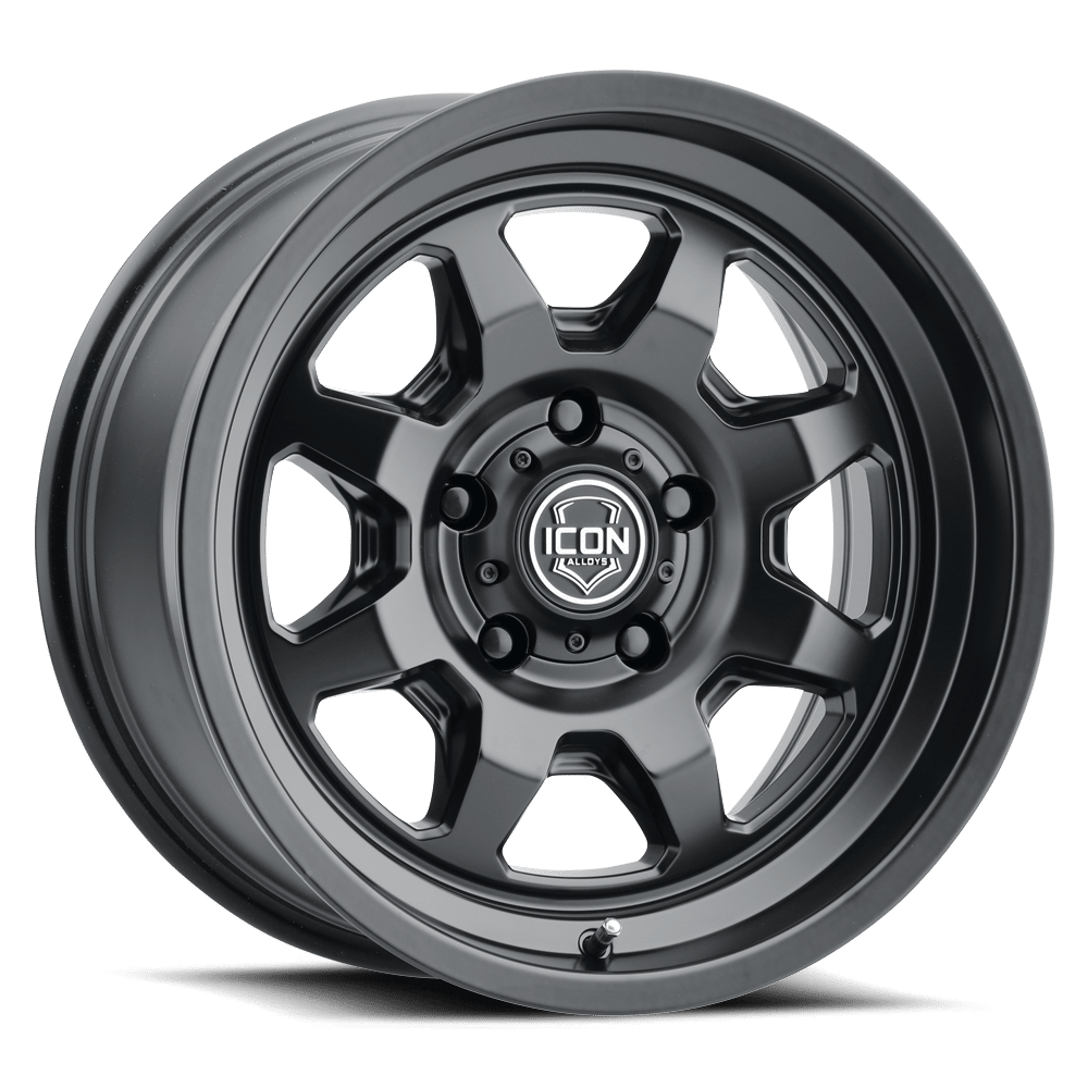 (17×8.5) 4x NUEVO SATIN BLACK 6×5.5 (0 OFFSET)