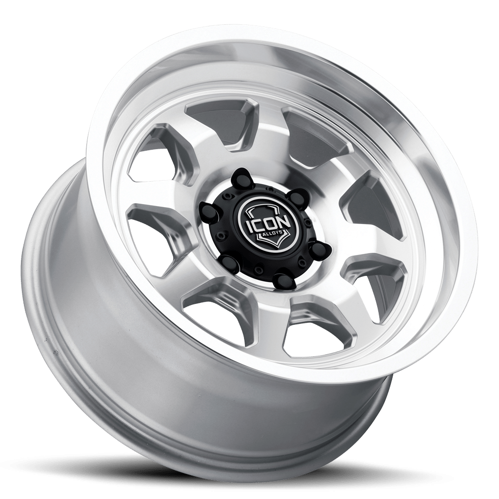 (17×8.5) 4x NUEVO SILVER MACHINED 6×5.5 (0 OFFSET)